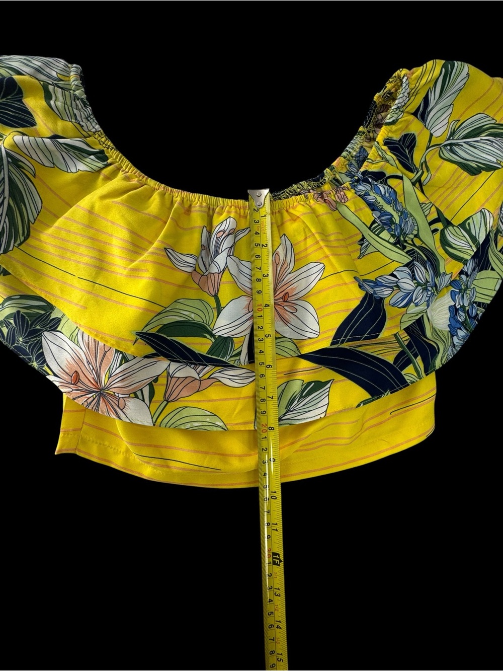 Tropical Yellow Floral Wide-Leg Pants - Women's - Picture 4 of 11